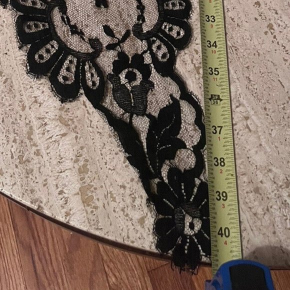 VINTAGE WOMENS BLACK LACE HEAD PIECE SCARF main image 6